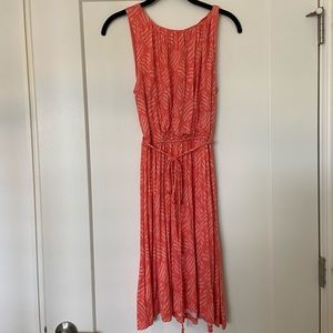 LOFT Pink Midi Swing Dress - Size S